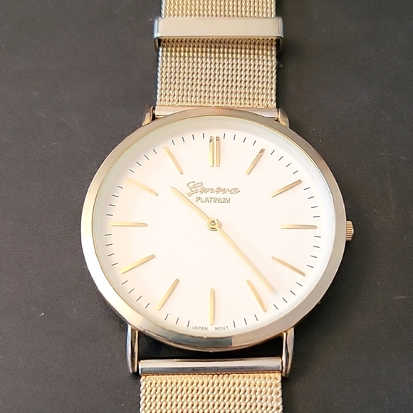 Statement Watch, Gold-tone, Large White Face, Roman Numerals, Japan Movement - Picture 5 of 12